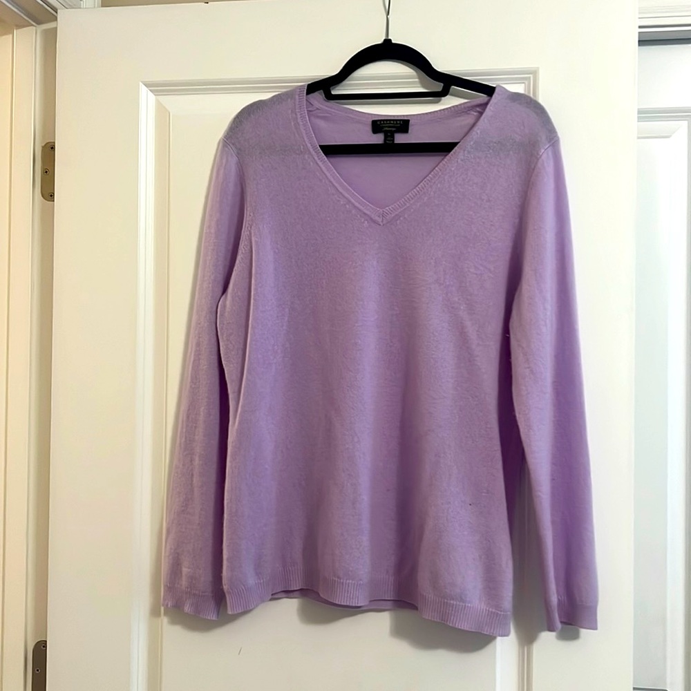 Charter Club Lavender Crew Neck Sweater